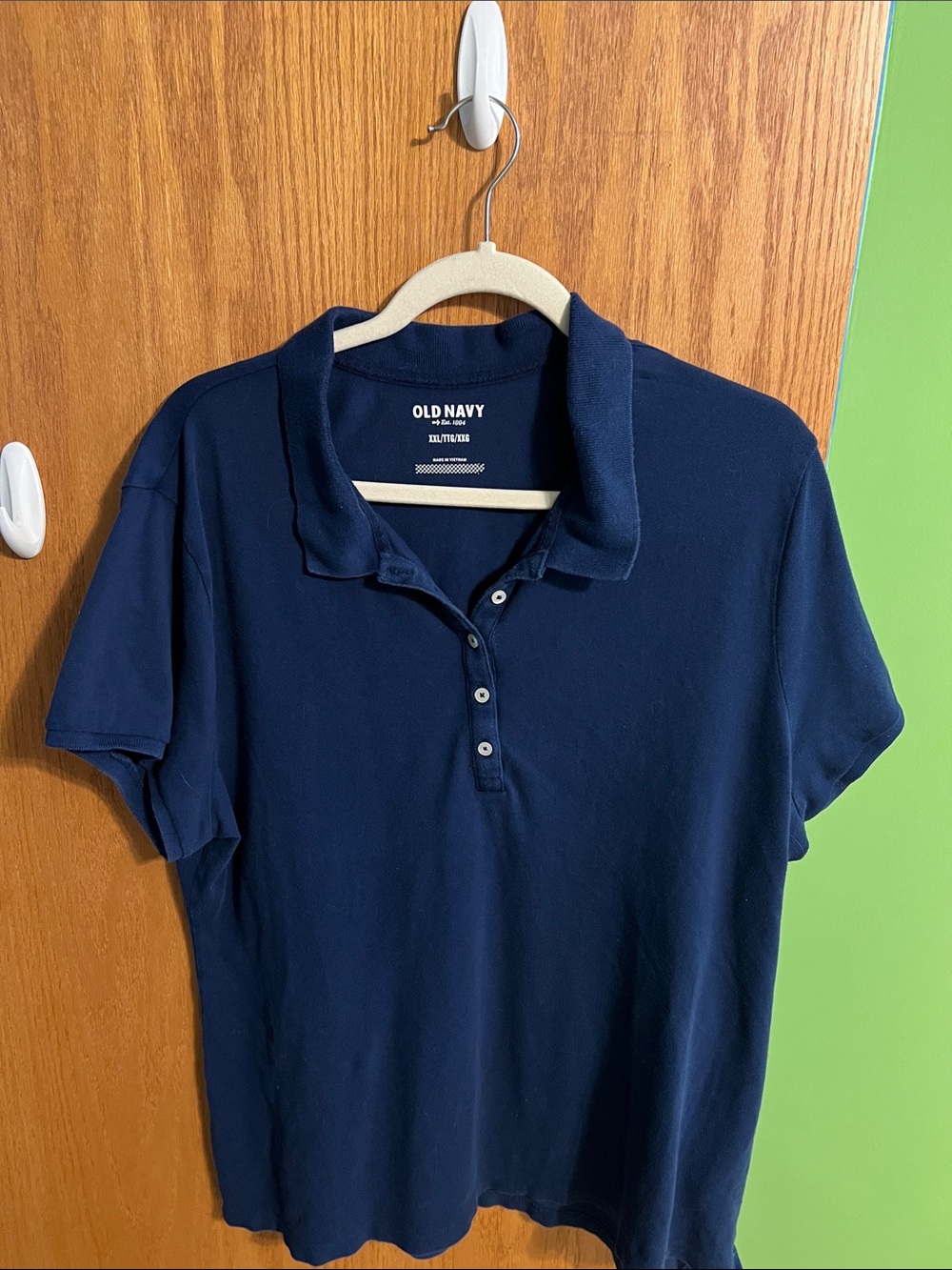 Old Navy Dark Blue Navy Short Sleeve Polo. Women’s size XXL 2XL